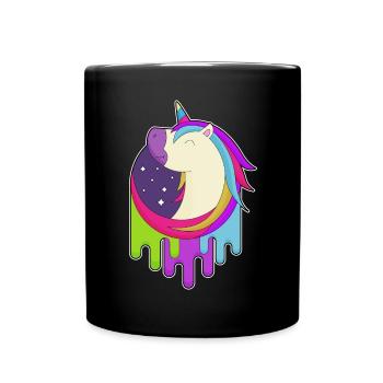 Étoiles Licorne - Mug uni - noir - Devant