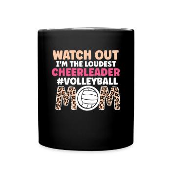 Volleyball Mom Volleyball Mom - Full Colour Mug - black - Front