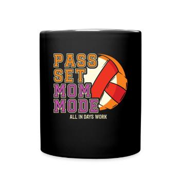 Volleyball Mom Volleyball Mom - Full Colour Mug - black - Front