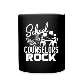 School Counselor School Counselors Rock - Full Colour Mug - black - Front
