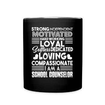 School Counselor Things About School Counselor - Full Colour Mug - black - Front