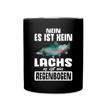 Forellen Angeln - Tasse einfarbig - Schwarz - Vorne