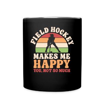 Le hockey sur gazon me fait - Mug uni - noir - Devant