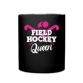 Field Hockey Queen Field Hockey - Tasse einfarbig - Schwarz - Vorne