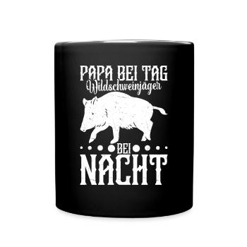 Wildschweinliebhaber Wildschweine Wildschweinjäger - Tasse einfarbig - Schwarz - Vorne