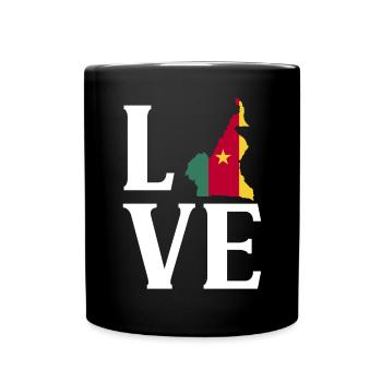 Kamerun Flagge Kamerun - Tasse einfarbig - Schwarz - Vorne