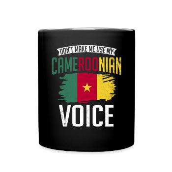 Kamerun Flagge Kamerun - Tasse einfarbig - Schwarz - Vorne