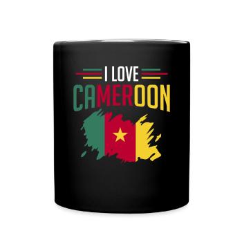 Kamerun Flagge Kamerun - Tasse einfarbig - Schwarz - Vorne