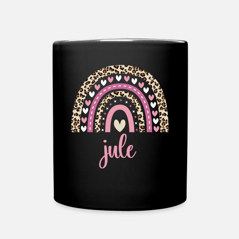 Jule Regenbogen Name Geburtstag Jule - Tasse einfarbig - Schwarz