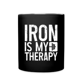 Iron Is My Therapy 7 - Full Colour Mug - black - Front