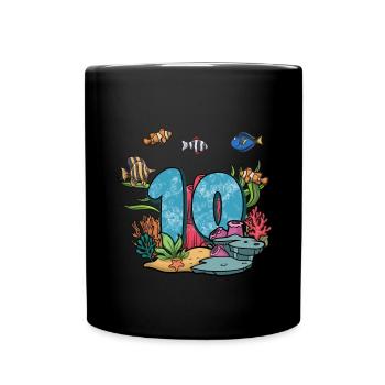 Aquarium Fish Gift - Full Colour Mug - black - Front