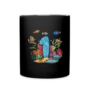 Aquarium Fish Gift - Full Colour Mug - black - Front