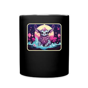Pastellfarbener Gothic-Liebhaber Emo Soft Grunge Lama Ästhetik - Tasse einfarbig - Schwarz - Vorne