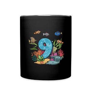 Aquarium Fish Gift - Full Colour Mug - black - Front