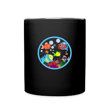Aquarium Fish Gift - Full Colour Mug - black - Front