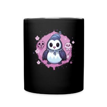 Pastel Goth Lover Soft Grunge Penguin Esthétique - Mug uni - noir - Devant
