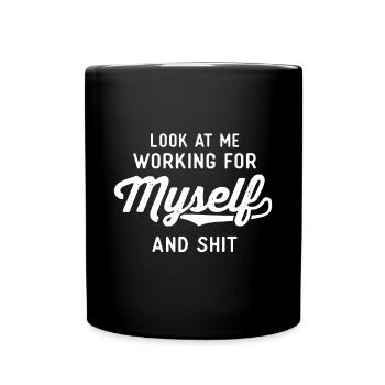 Un nouvel entrepreneur offre des cadeaux aux hommes femmes - Mug uni - noir - Devant