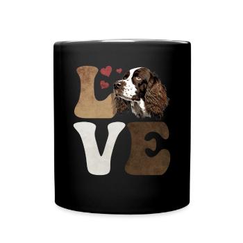 Français Springer Spaniel Dog LOVE - Mug uni - noir - Devant