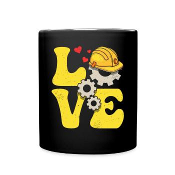 Ingénieur Ingénierie LOVE - Mug uni - noir - Devant