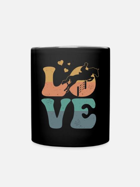 Équitation équestre AMOUR - Mug uni - noir