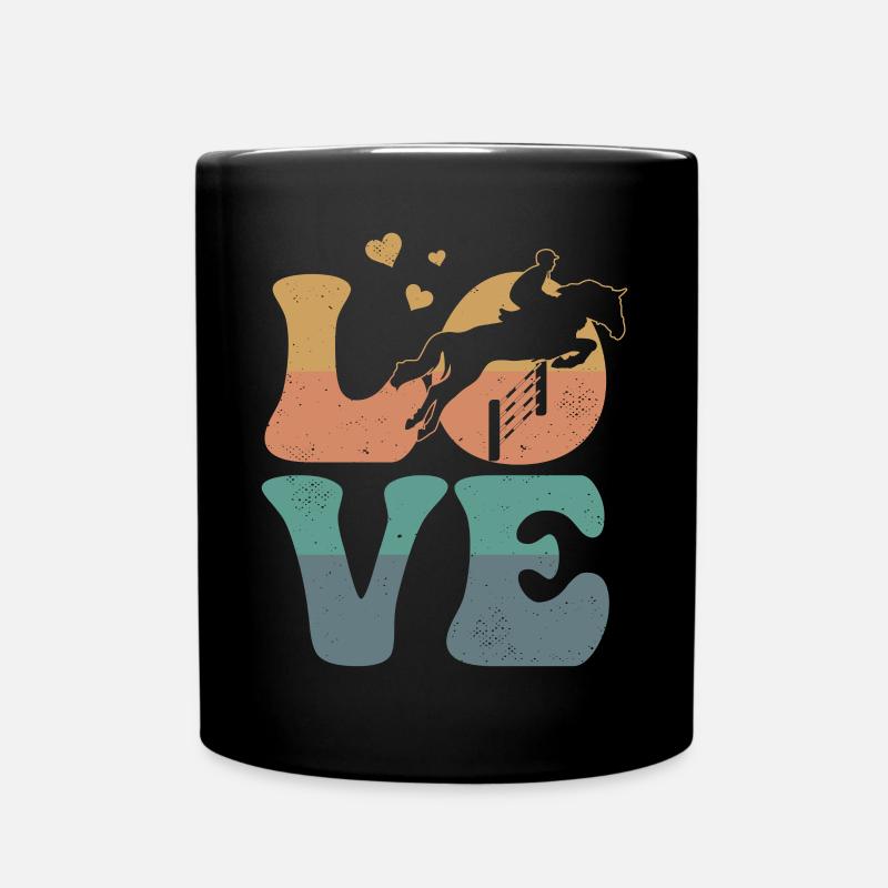 Équitation équestre AMOUR - Mug uni - noir