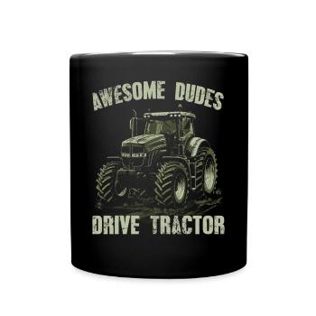 Great Guys Driving Tractor Gardener Farmer Farmer - Full Colour Mug - black - Front