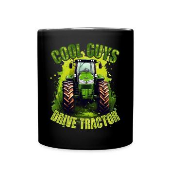 Cool Boys Conduite Tracteur Cadeau Agriculteur Agriculteur - Mug uni - noir - Devant