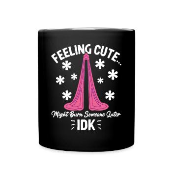 Aerial Silk Seiltänzerin Akrobatik - Tasse einfarbig - Schwarz - Vorne