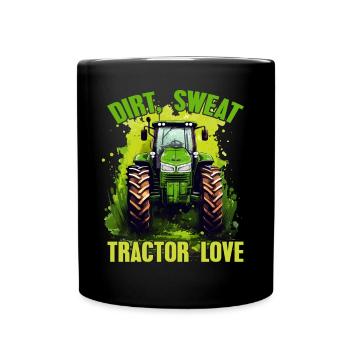 Dirt Sweat Tractor Love Farmer Farmer Gift - Full Colour Mug - black - Front