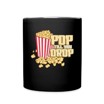 Popcorn Lover Cinema Movie Snack - Full Colour Mug - black - Front