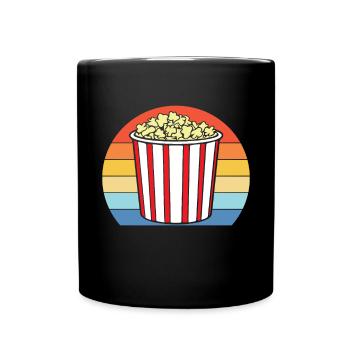 Popcorn Lover Cinema Movie Snack - Full Colour Mug - black - Front
