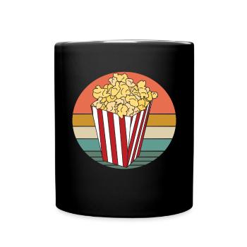 Popcorn Lover Cinema Movie Snack - Full Colour Mug - black - Front