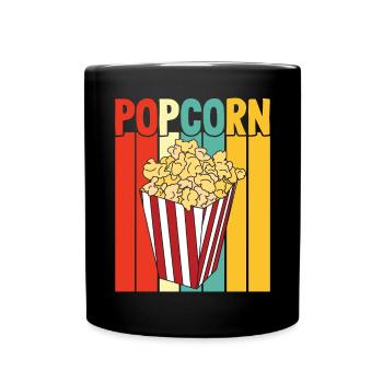 Popcorn Lover Cinema Movie Snack - Full Colour Mug - black - Front