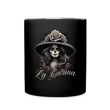 La Catrina Cool Dia De Los Muertos Design - Full Colour Mug - black - Front