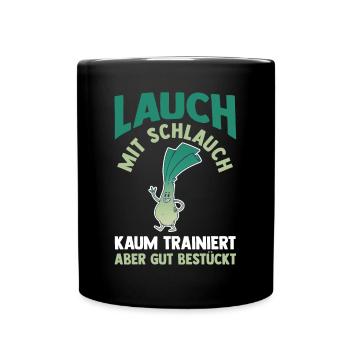 Bodybuilding Sport Fitness Lauch - Tasse einfarbig - Schwarz - Vorne
