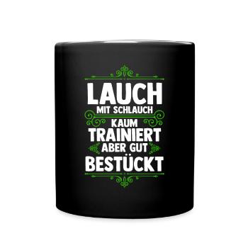 Bodybuilding Sport Fitness Lauch - Tasse einfarbig - Schwarz - Vorne