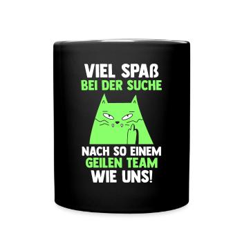 Jobwechsel Arbeit Büro Kollegen Abschiedsgeschenk - Tasse einfarbig - Schwarz - Vorne