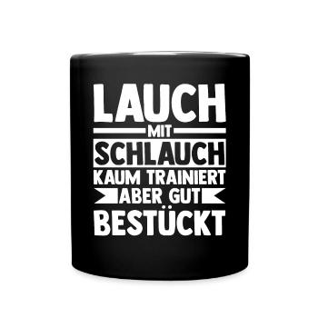 Bodybuilding Sport Fitness Lauch - Tasse einfarbig - Schwarz - Vorne