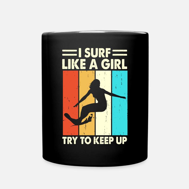 Surfer Surfen - Tasse einfarbig - Schwarz