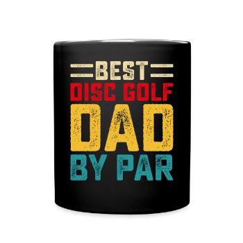 Discgolf Disc Golf Papa Vater - Tasse einfarbig - Schwarz - Vorne