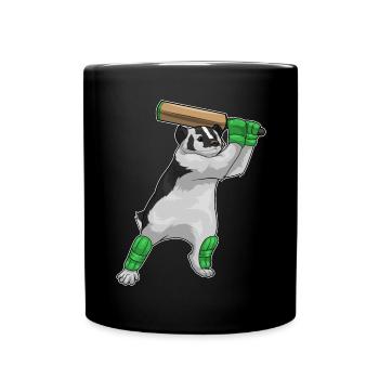 Badger Cricket Cricket Bat - Full Colour Mug - black - Front