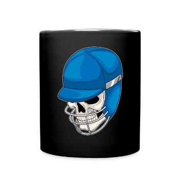Totenkopf Cricket Helm - Tasse einfarbig - Schwarz - Vorne