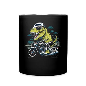 T-Rex Biker - A Primeval Ride - Full Colour Mug - black - Front