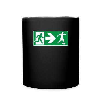 Emergency Exit Soccer Soccer Player - Full Colour Mug - black - Front