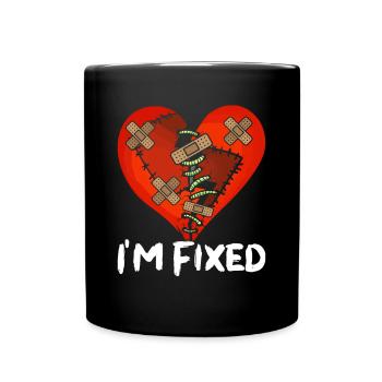Open-heart surgery survivor - Full Colour Mug - black - Front