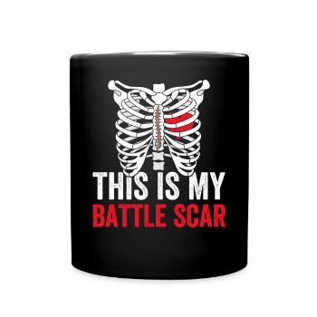 Open-heart surgery survivor - Full Colour Mug - black - Front