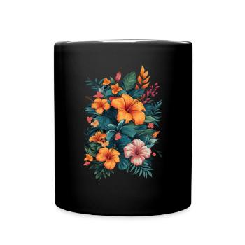 Floristin für eine Floristin - Tasse einfarbig - Schwarz - Vorne