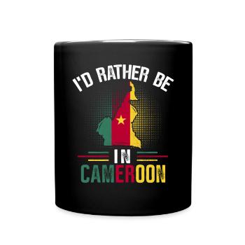 Kamerun Flagge Kamerun - Tasse einfarbig - Schwarz - Vorne