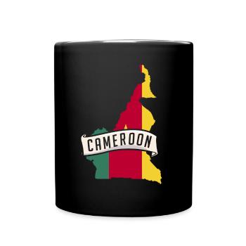Kamerun Flagge Kamerun - Tasse einfarbig - Schwarz - Vorne