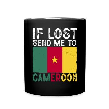 Kamerun Flagge Kamerun - Tasse einfarbig - Schwarz - Vorne